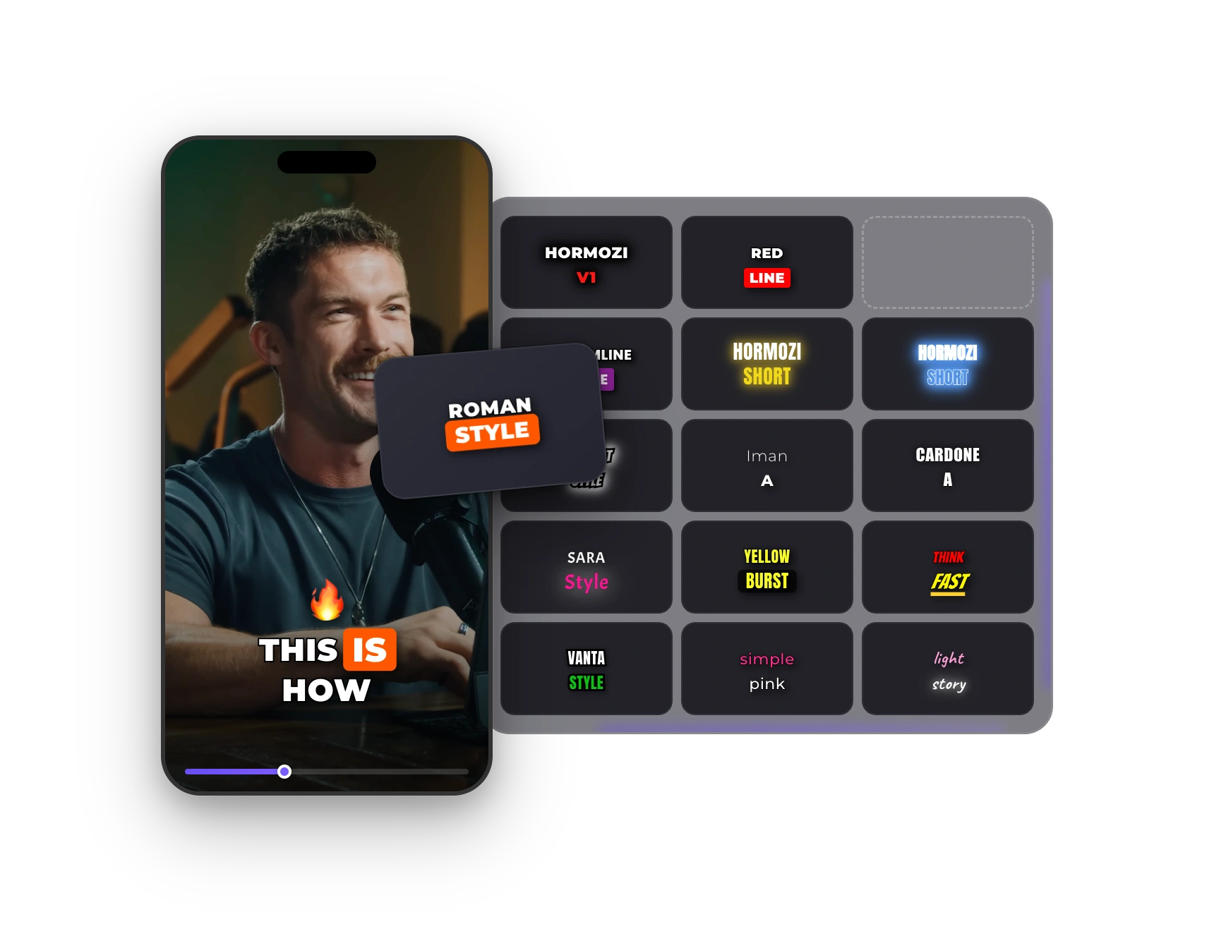 StoryCut automated editing — captions, zoom, transitions, reframing applied to clips